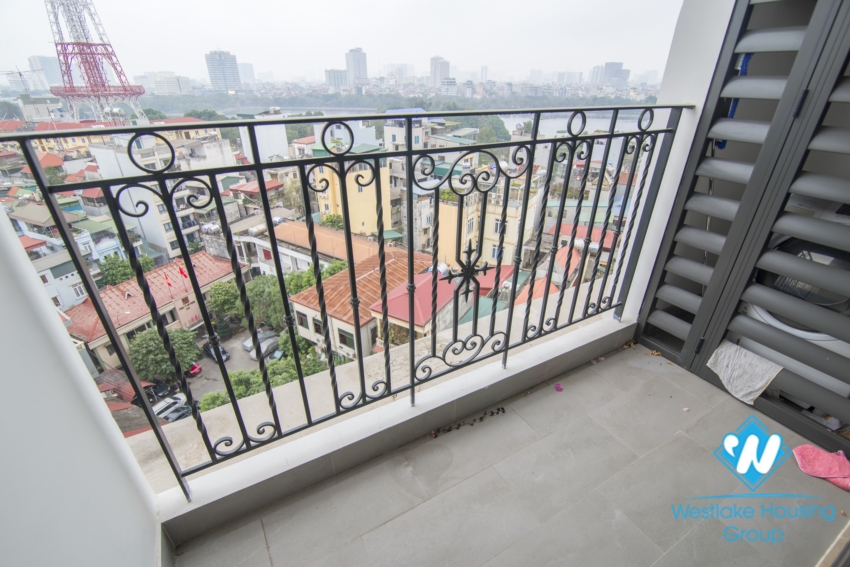 Two bedroom apartment with lake view for rent at HDI 55 Le Dai Hanh building